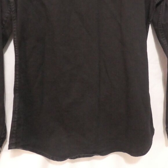 TOPMAN - Stretch - Skinny | medium | Stylish Black Long Sleeve Slim Fit Shirt - Picture 13 of 14